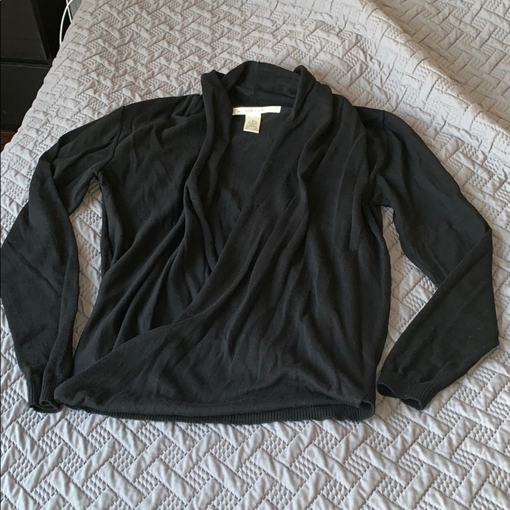 Max Studio mock wrap sweater